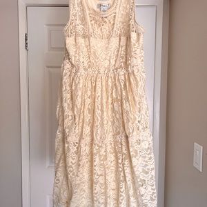 Cream lace tank dress! Super cute!
